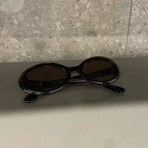 BCBG vintage small oval thick frame tortoise shell sunglasses